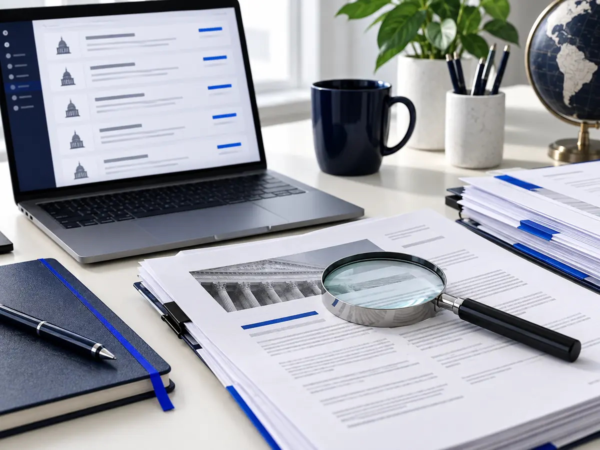 Government contract opportunity research desk